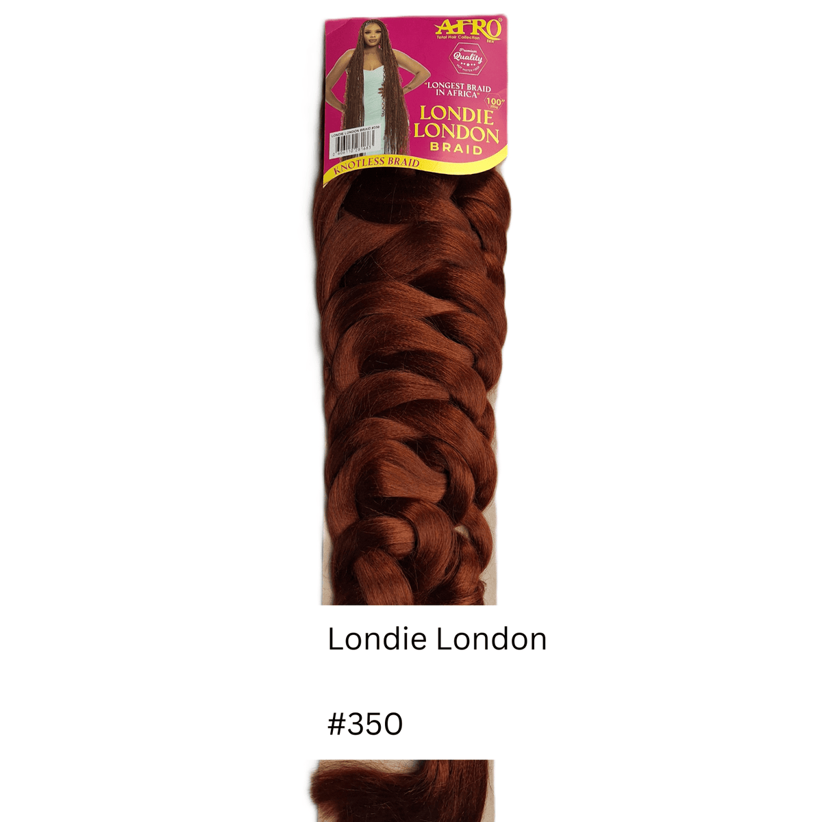 Afrotex Londie London Braid - Colour #350 - Bright Copper/Auburn
